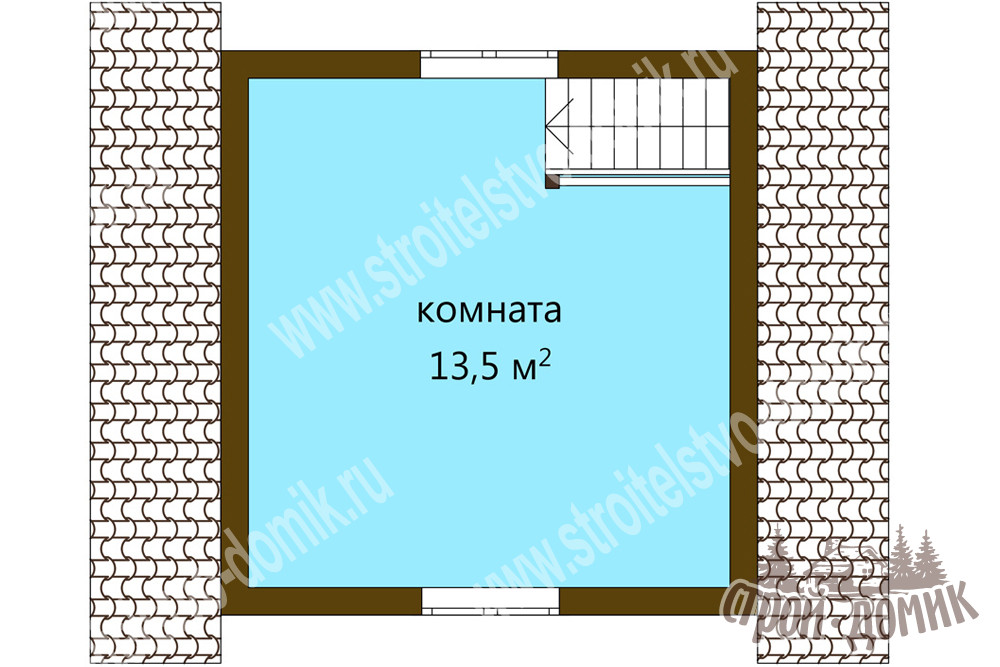 план этажа дома 5х4